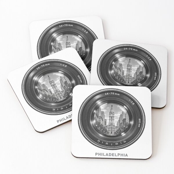 Item preview, Philadelphia Black and White Zoom Lens Reflection designed and sold by Numerous-Niches.