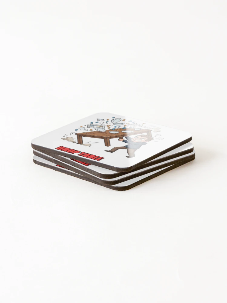 Thumbnail 4 of 5, Coasters (Set of 4), Drop Table SQL Database Chaos designed and sold by YNAMREG.