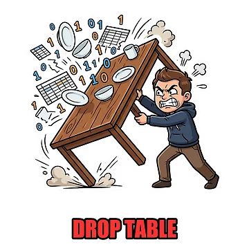 Artwork thumbnail, Drop Table SQL Database Chaos by YNAMREG