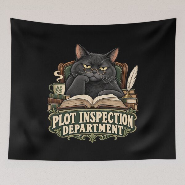 Item preview, Cat Reader - Plot Inspection Department designed and sold by Good Mood Foundry.