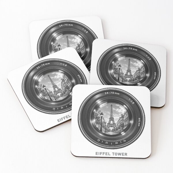 Item preview, Eiffel Tower Black and White Zoom Lens Reflection designed and sold by Numerous-Niches.
