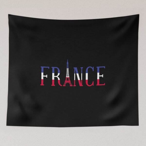 Item preview, France - Blue White Red French Typography designed and sold by CraftyUniverse.