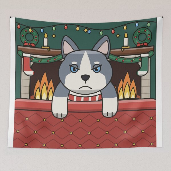 Item preview, Grumpy Husky Puppy by Christmas Fire designed and sold by MHVectorArt.