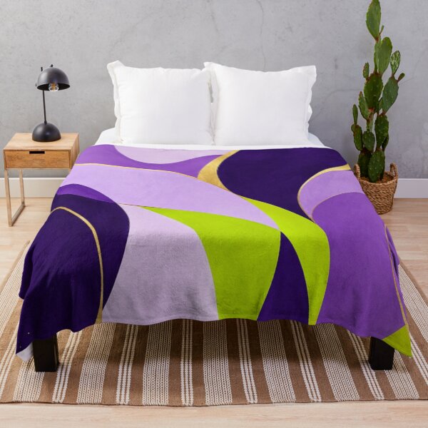 Item preview, Electric Orchid – Lime Green, Lavender & Deep Violet Abstract Art designed and sold by wittyart.