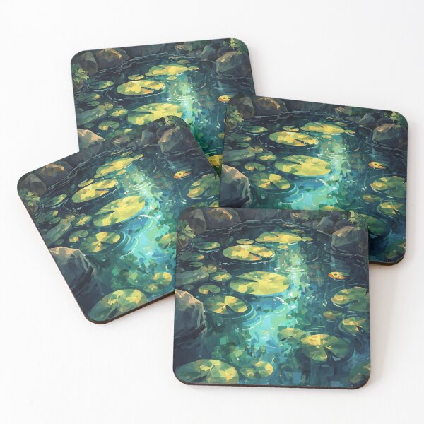 Item preview, Sunlit Lily Pond designed and sold by AbstractAnom.