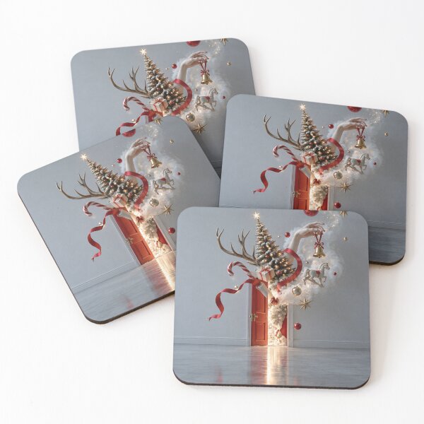 Item preview, The Christmas Door – Surreal Holiday Portal Art designed and sold by MetaModel Editions.