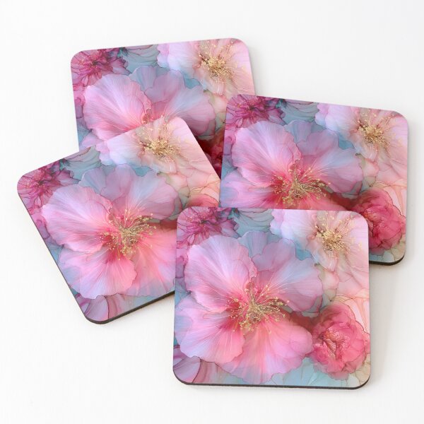 Item preview, Colorful alcohol ink flowers designed and sold by dcrc.