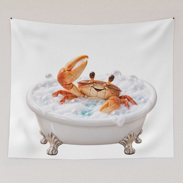 Item preview, Cheerful Fiddler Crab Bathtub designed and sold by Sillytoe.