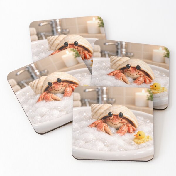 Item preview, Cozy Hermit Crab Bubble Bath with Duck designed and sold by Sillytoe.