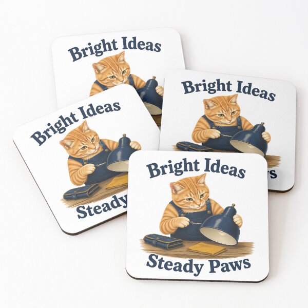 Item preview, Orange Tabby Electrician Cat at a Lighting Workbench designed and sold by PurrBloom Studio.