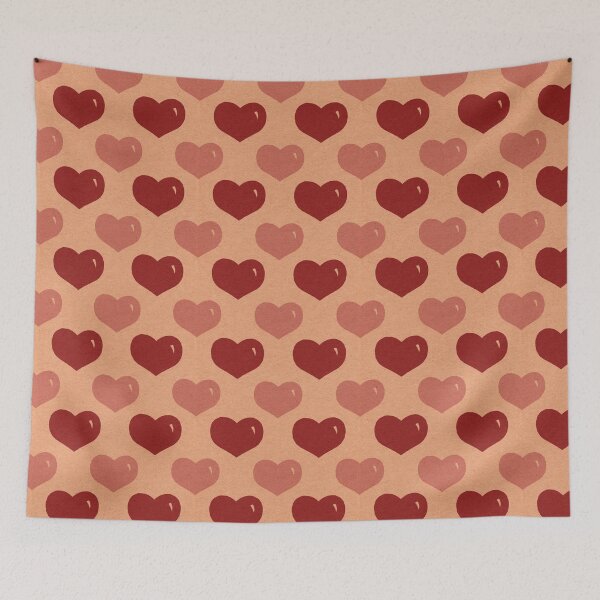 Item preview, Retro Red Pink Valentines Day Romantic Hearts designed and sold by Chatula Print Studio.