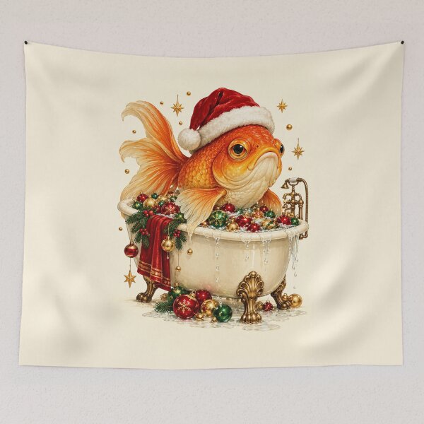 Item preview, Christmas Goldfish Spa – Festive Bath Time designed and sold by MetaModel Editions.
