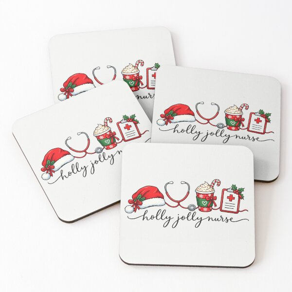 Item preview, Merry Christmas Holly Jolly Nurse designed and sold by MalwasBasket.