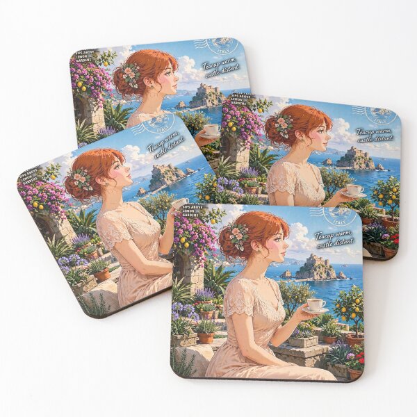 Item preview, Italy — Ischia — Tea in a Mediterranean Garden designed and sold by DibujandoPorfa.