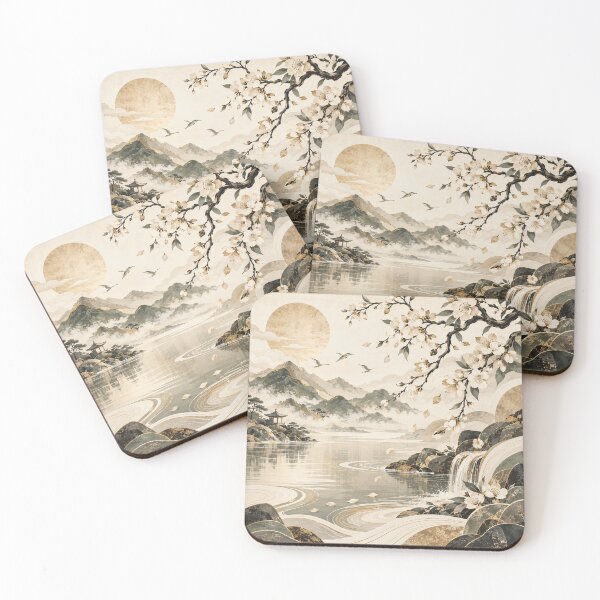 Item preview, Sakura Garden Pond designed and sold by WeaveSphere.