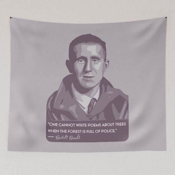 Item preview, Bertolt Brecht Portrait and Quote designed and sold by Unhinged Heather.
