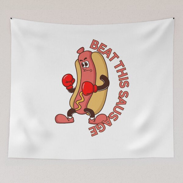 Item preview, Beat This Sausage - Funny Boxing Sausage Pun designed and sold by CraftyUniverse.