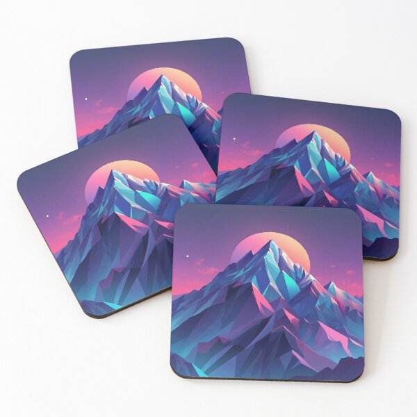 Item preview, Neon Peaks at Sunset designed and sold by AbstractAnom.