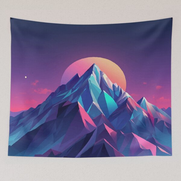 Item preview, Neon Peaks at Sunset designed and sold by AbstractAnom.