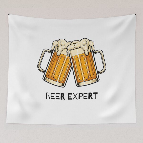 Item preview, Beer Expert - Cheers and Foamy Beer Mugs designed and sold by CraftyUniverse.