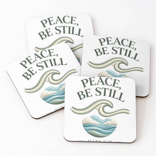 Item preview, Peace Be Still Mark 4 39 Minimalist Christian Ocean Wave T-Shirt designed and sold by Divine-Living.