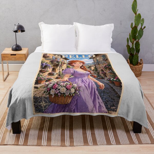 Item preview, Italy — Spello — A Walk Through the Flower-Covered Streets designed and sold by DibujandoPorfa.