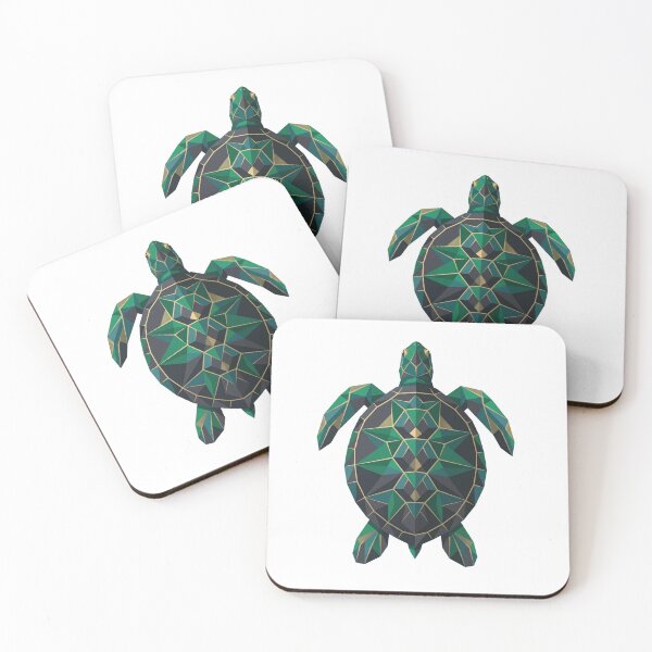 Item preview, Geometric Turtle Shell Modern Wildlife Art designed and sold by PinkyDona.