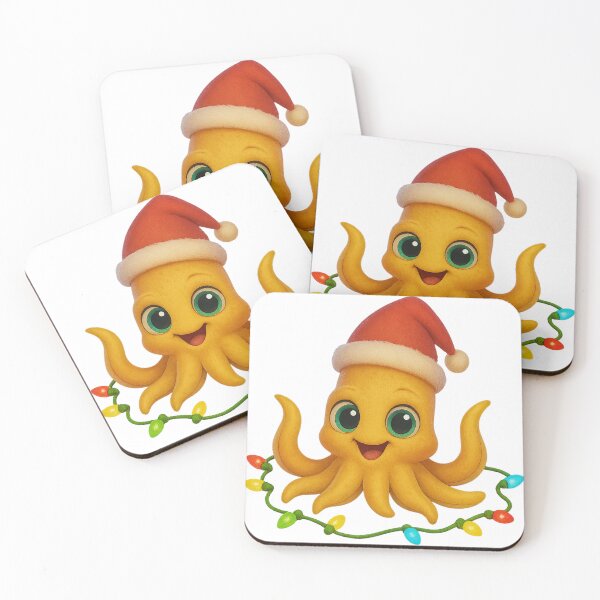 Item preview, Cheerful Squid Christmas designed and sold by Sillytoe.