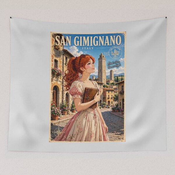 Item preview, Italy — San Gimignano — Beneath the Medieval Towers designed and sold by DibujandoPorfa.