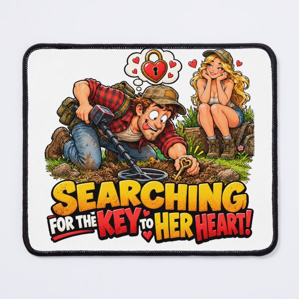 Item preview, Funny Metal Detecting Love – Searching for the Key to Her Heart designed and sold by AndrewYoko.