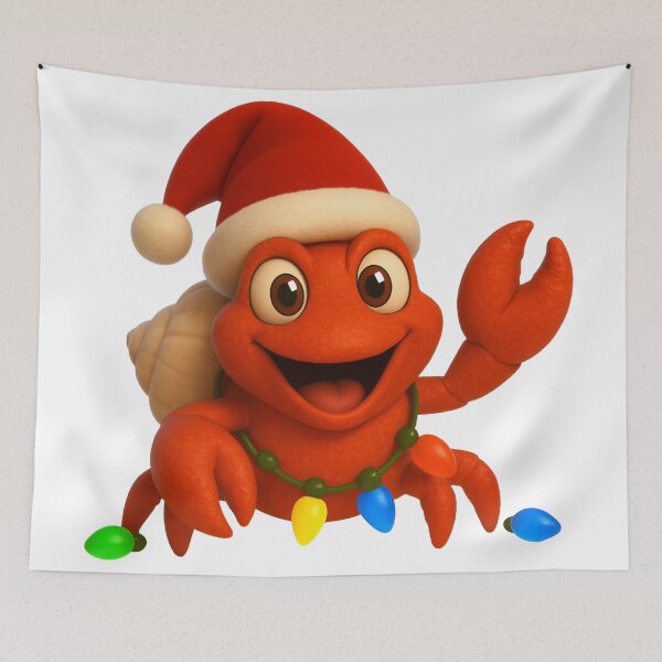 Item preview, Jolly Strawberry Hermit Crab Christmas designed and sold by Sillytoe.