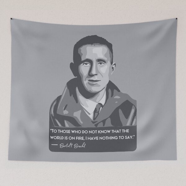 Item preview, Bertolt Brecht Portrait and Quote designed and sold by Unhinged Heather.