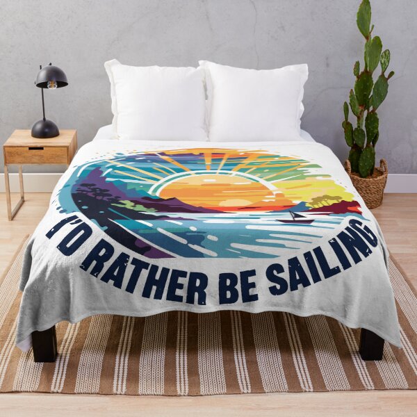 Item preview, I'd Rather Be Sailing (with Blue Lettering) designed and sold by VelvetRoom.