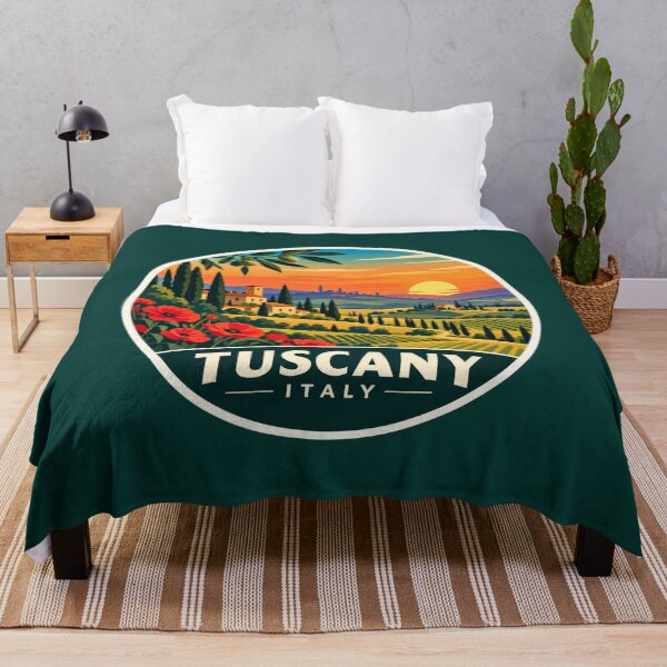 Item preview, Tuscany Italy Sunset Landscape Vintage Travel Art designed and sold by GusiaTreasures.
