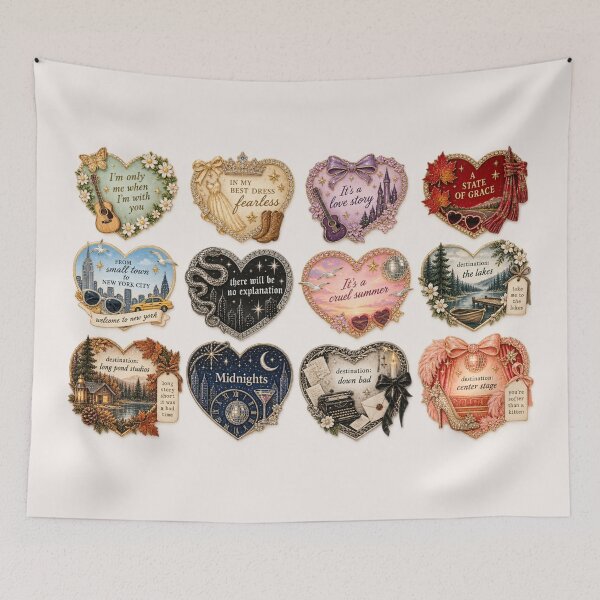 Item preview, 12 Album Era Heart Emblem Collection designed and sold by taylorvinyls.
