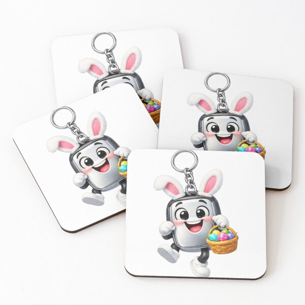 Item preview, Playful Keychain Easter designed and sold by Sillytoe.