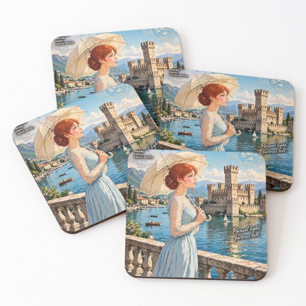 Item preview, Italy — Sirmione — A Castle Reflected in the Lake designed and sold by DibujandoPorfa.