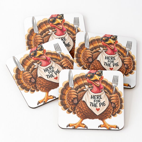 Item preview, Here for the Pie Funny Thanksgiving Turkey designed and sold by CreativeVibesPap.