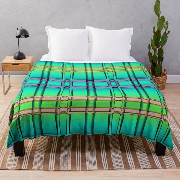 Item preview, Neon Circuit – Turquoise and Lime Geometric Pattern designed and sold by ScreenPin.