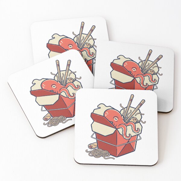 Item preview, Takeout Box Octopus with Chopsticks designed and sold by DariaDoodleArt.