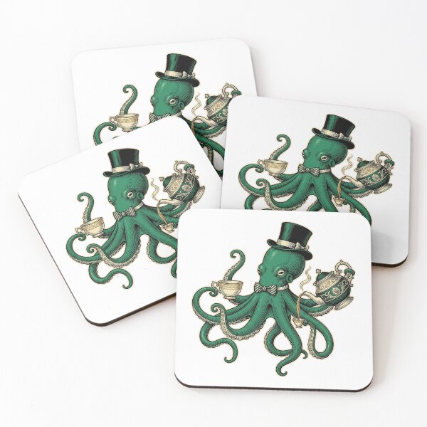Item preview, Victorian Octopus Taking Afternoon Tea designed and sold by DariaDoodleArt.
