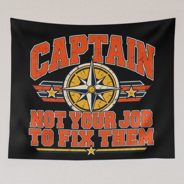 Item preview, Captain Not Your Job to Fix Them – Retro Shirt designed and sold by MAGICKEY2024.