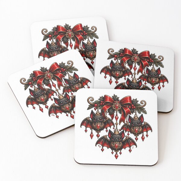 Item preview, Bat Christmas Ornaments - Cute Gothic Bats Spooky Holiday designed and sold by ItsArtisticLab.