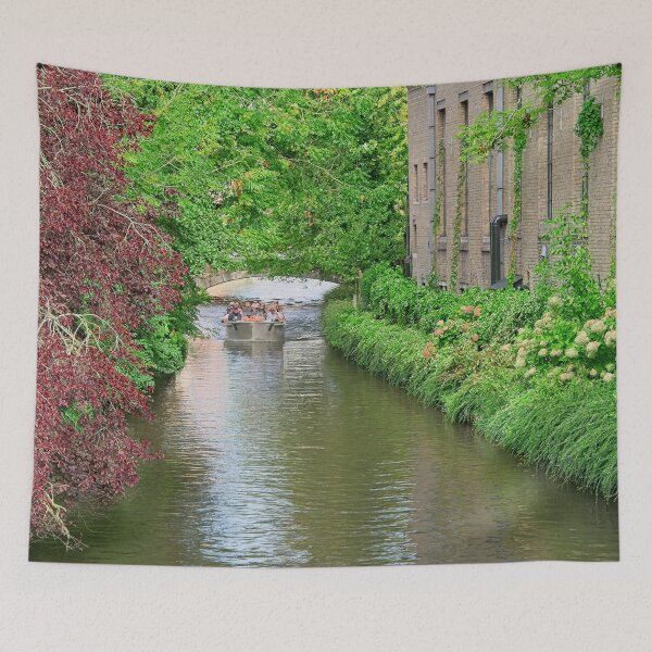 Item preview, Canal Boat on the Bruges Canal near MInniwater Lake designed and sold by Martyn R Arnold Fine Art Nature & Landscape Photography.
