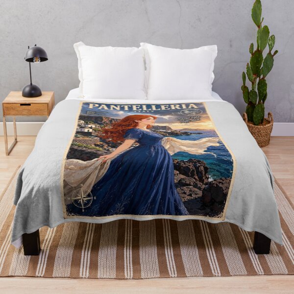 Item preview, Italy — Pantelleria — Sapphire Blue Above the Volcanic Coast designed and sold by DibujandoPorfa.