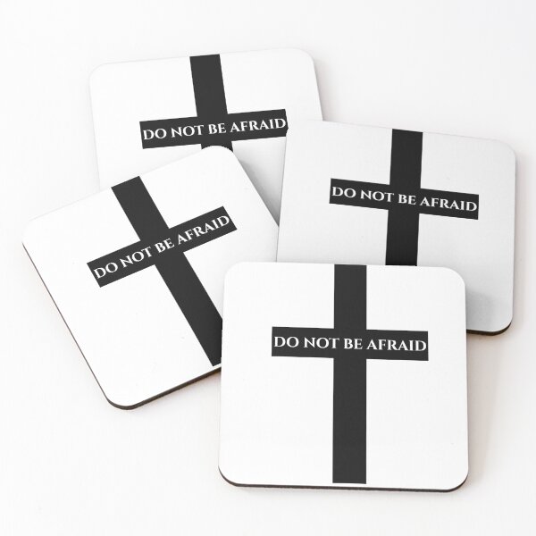 Item preview, Do Not Be Afraid - Black Cross Christian Quote designed and sold by CraftyUniverse.