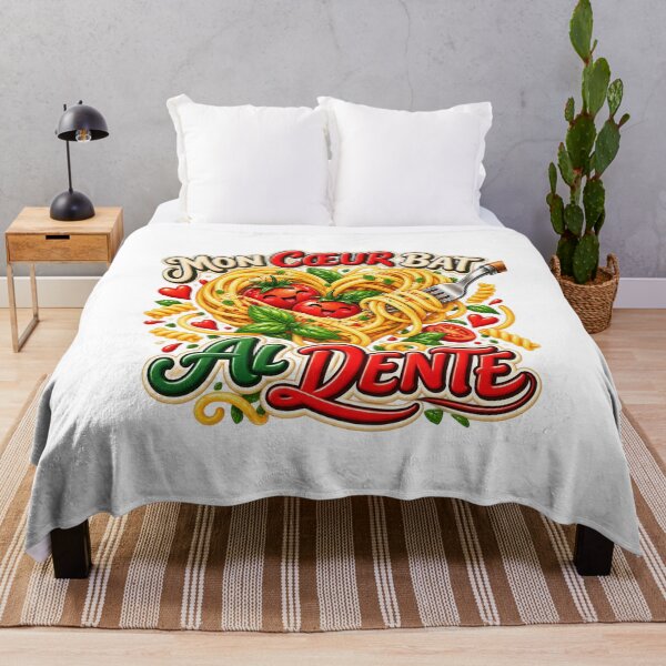 Item preview, My Heart Beats Al Dente – Funny French Pasta Lover Design designed and sold by Gino64.