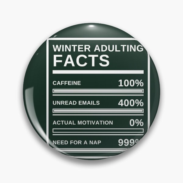 Item preview, Winter Adulting Nutrition Facts Funny Parody designed and sold by fadilow.