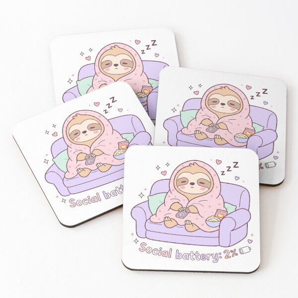 Item preview, Sleepy Sloth Wrapped in Blanket on Couch designed and sold by JC Art Creations.