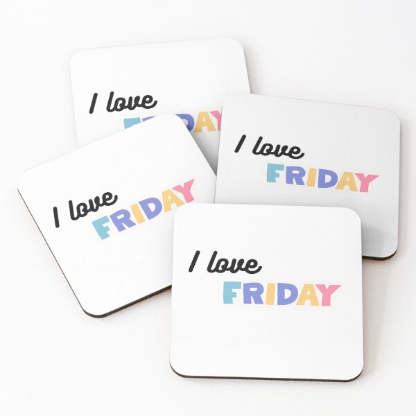 Item preview, I Love Friday - Pastel Weekend Quote designed and sold by CraftyUniverse.